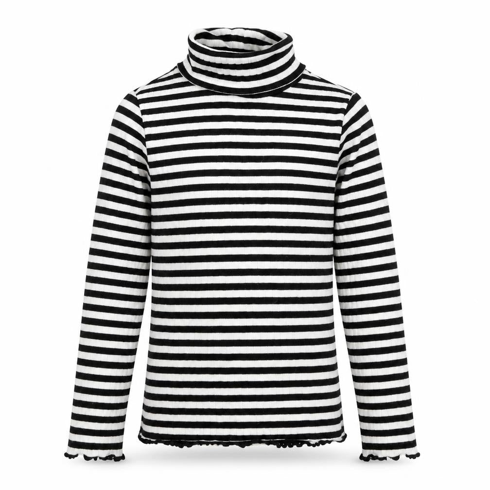 Marks & Spencer Girls Black Striped  Basic T-Shirt Size 9-10 Years