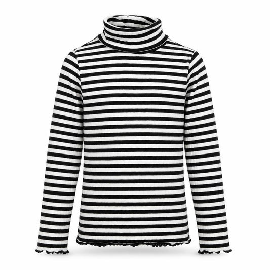 Marks & Spencer Girls Black Striped  Basic T-Shirt Size 9-10 Years