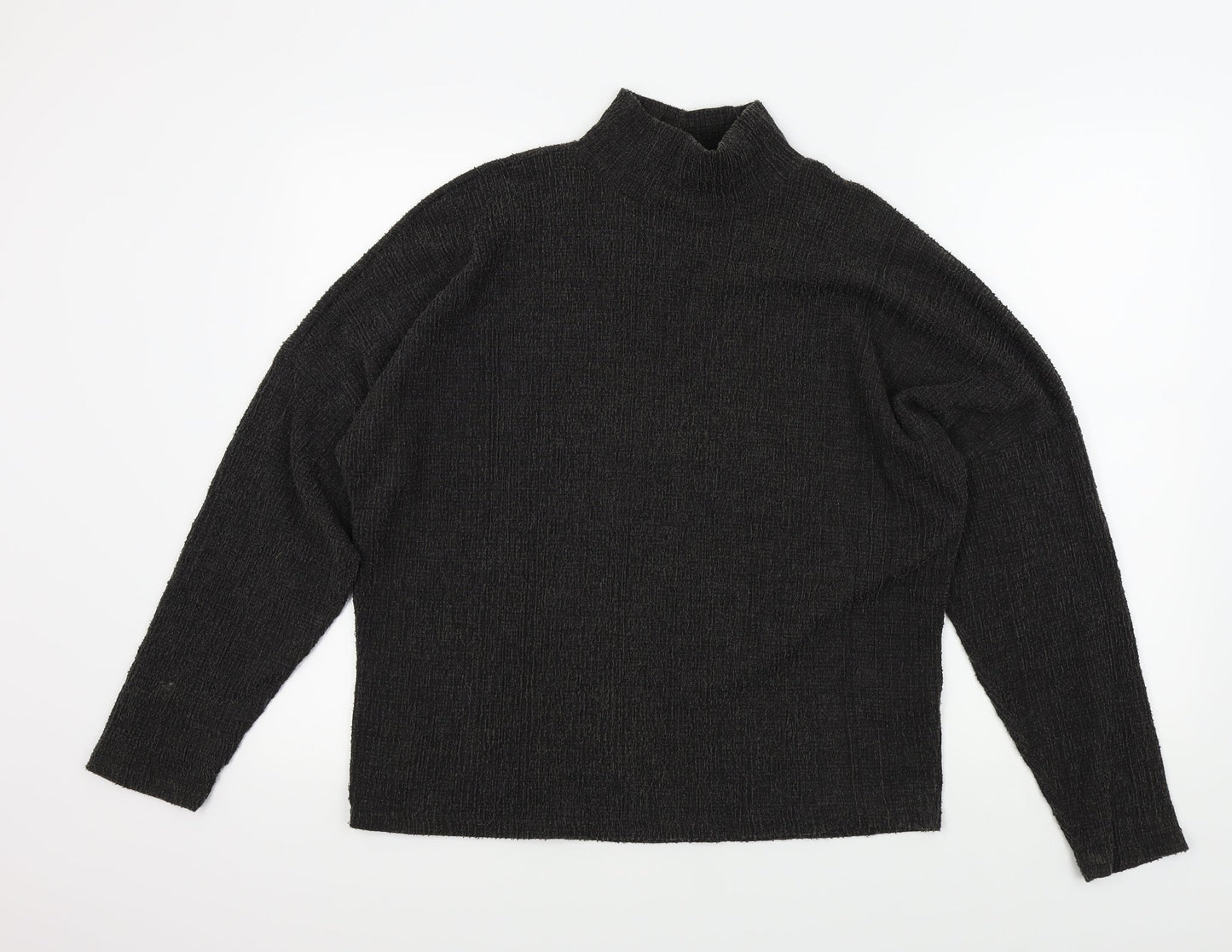 Pieces Womens Grey   Henley Jumper Size L