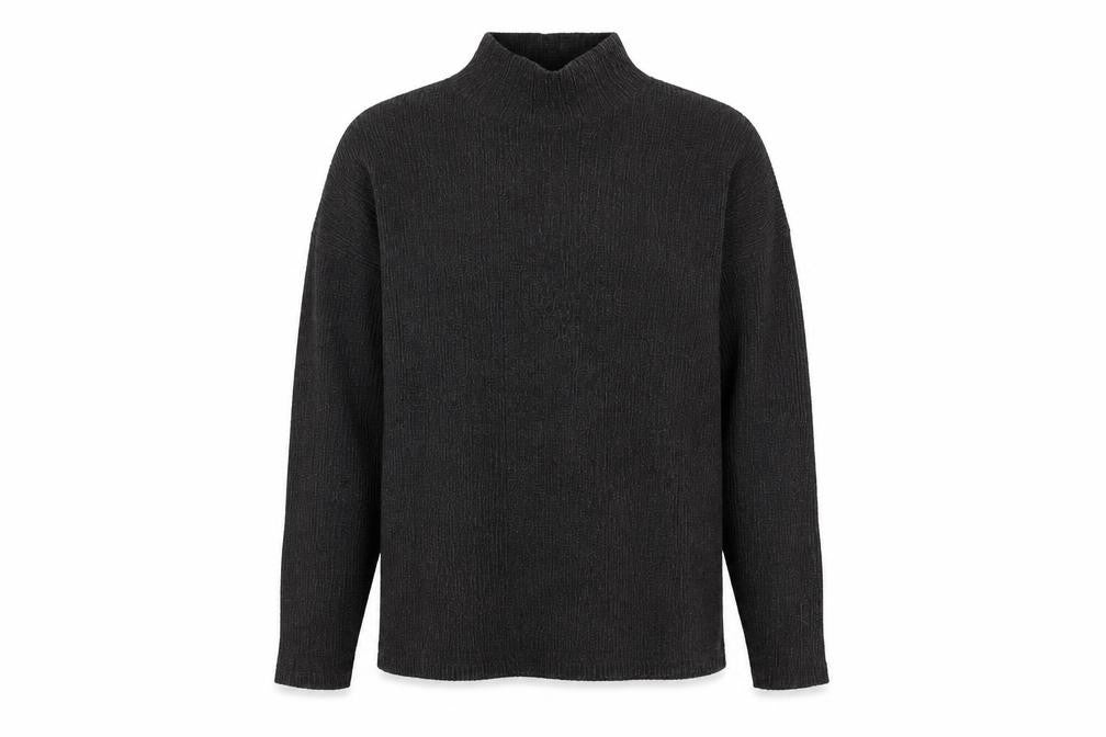 Pieces Womens Grey   Henley Jumper Size L