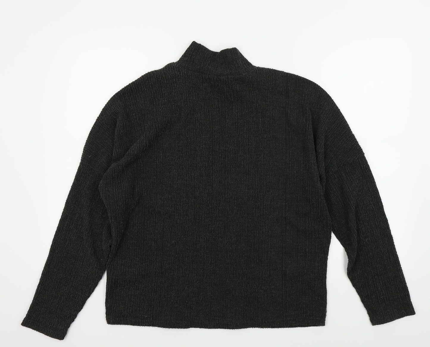 Pieces Womens Grey   Henley Jumper Size L