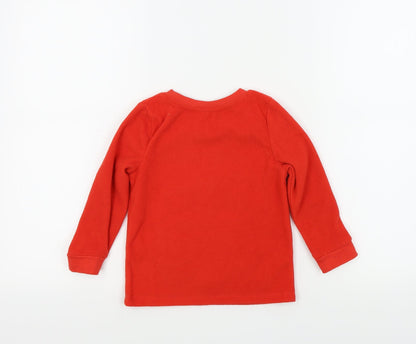 George Boys Red Houndstooth  Pullover Jumper Size 2 Years