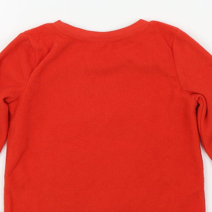 George Boys Red Houndstooth  Pullover Jumper Size 2 Years