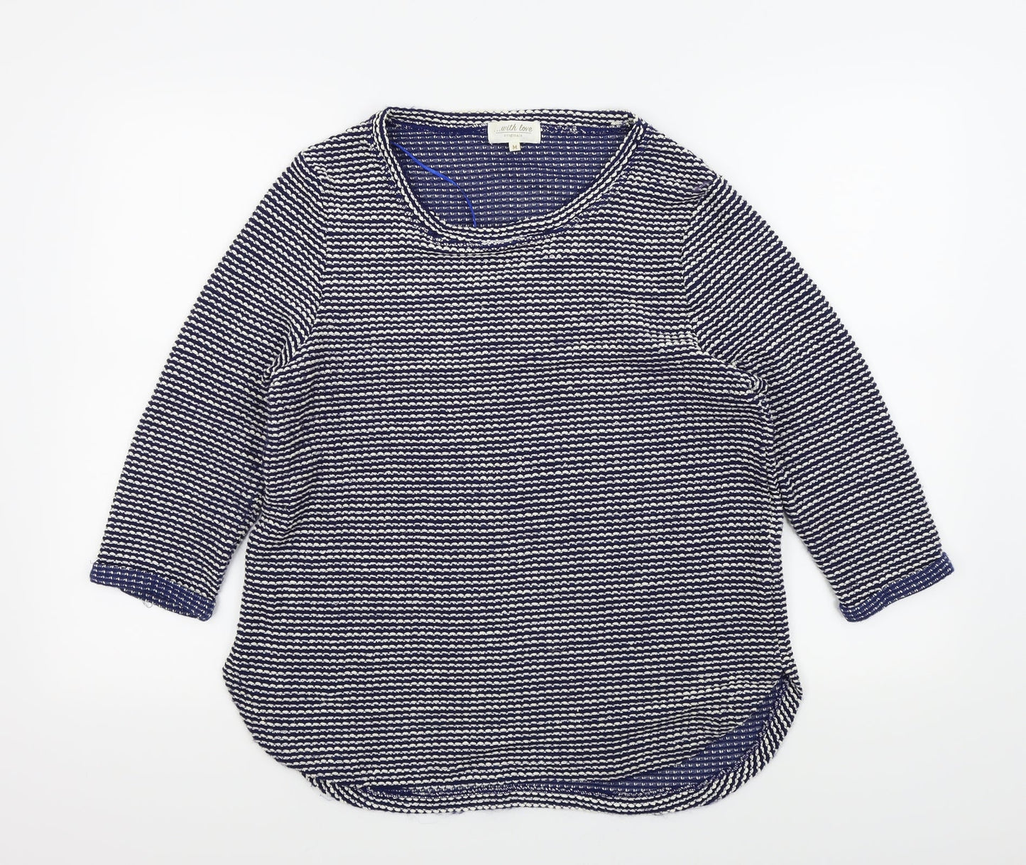 WITH LOVE Womens Blue   Pullover Jumper Size M