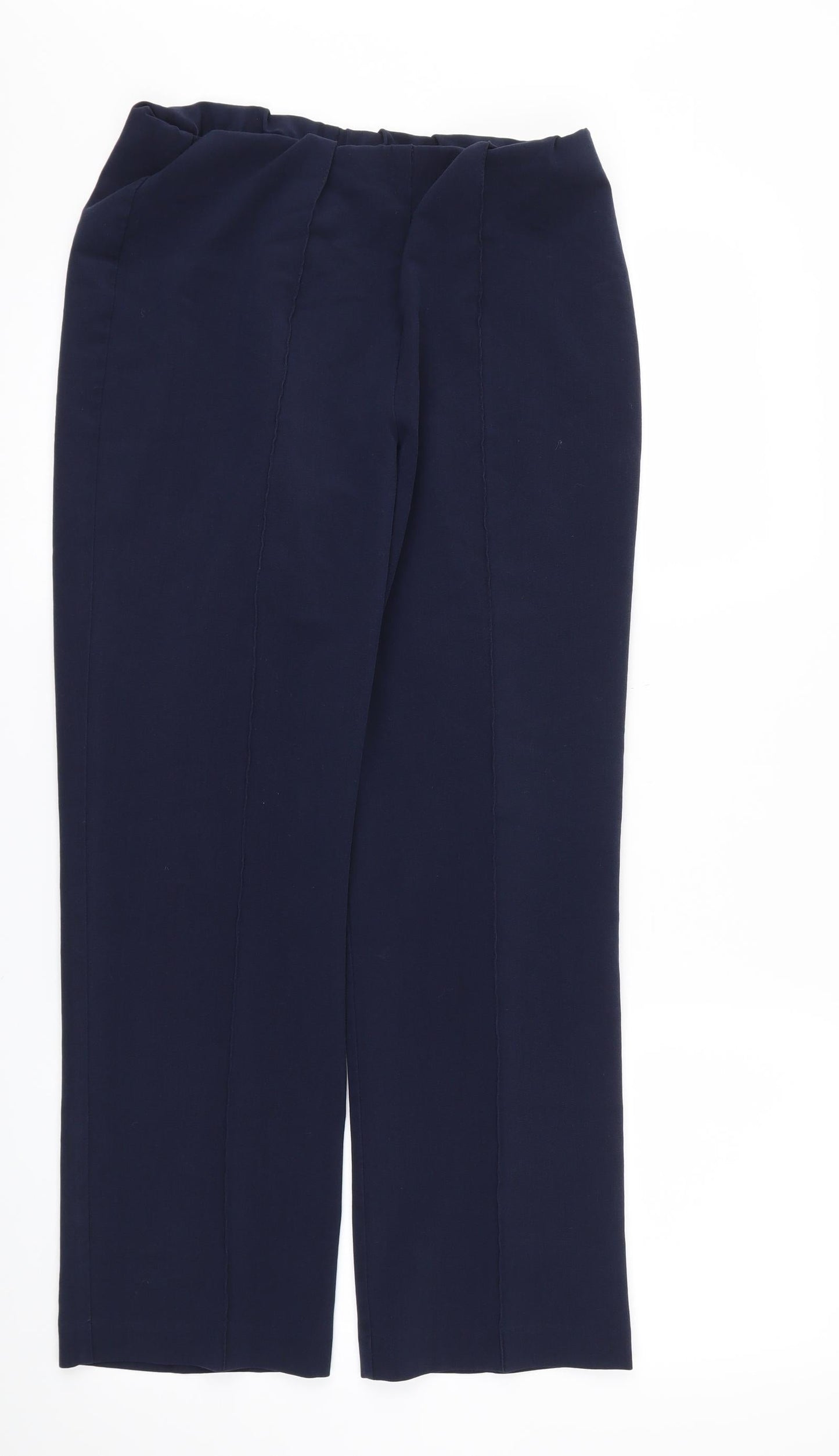 Bonmarché Womens Blue   Trousers  Size 10 L27 in - Stretch waistband
