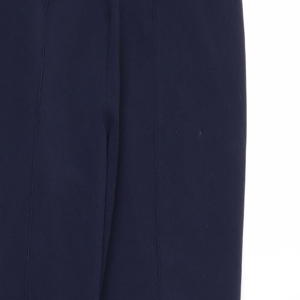 Bonmarché Womens Blue   Trousers  Size 10 L27 in - Stretch waistband