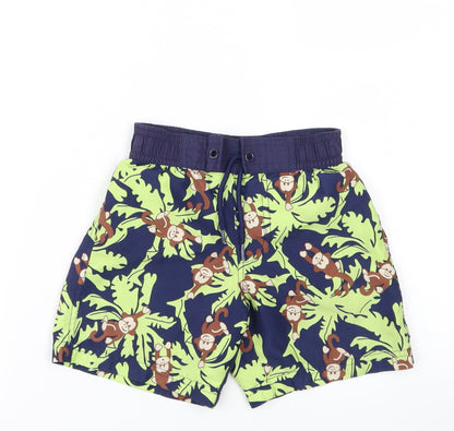 F&F  Boys Blue Animal Print  Capri Trousers Size 12-18 Months