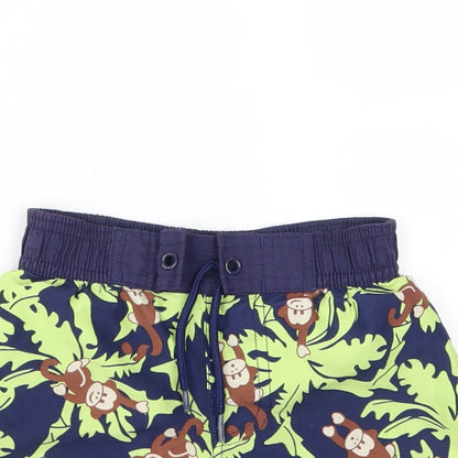 F&F  Boys Blue Animal Print  Capri Trousers Size 12-18 Months