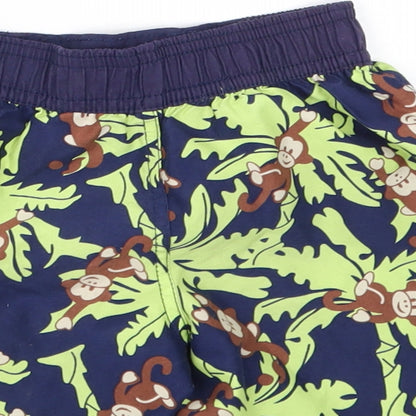 F&F  Boys Blue Animal Print  Capri Trousers Size 12-18 Months