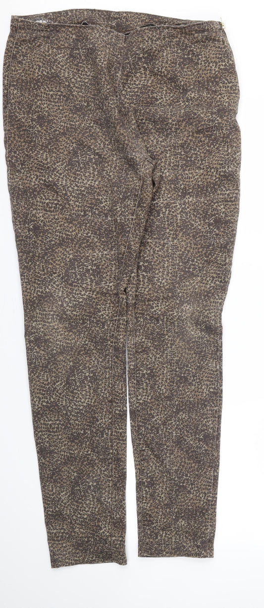 benotti  Womens Brown Animal Print  Skinny Jeans Size 12 L29 in