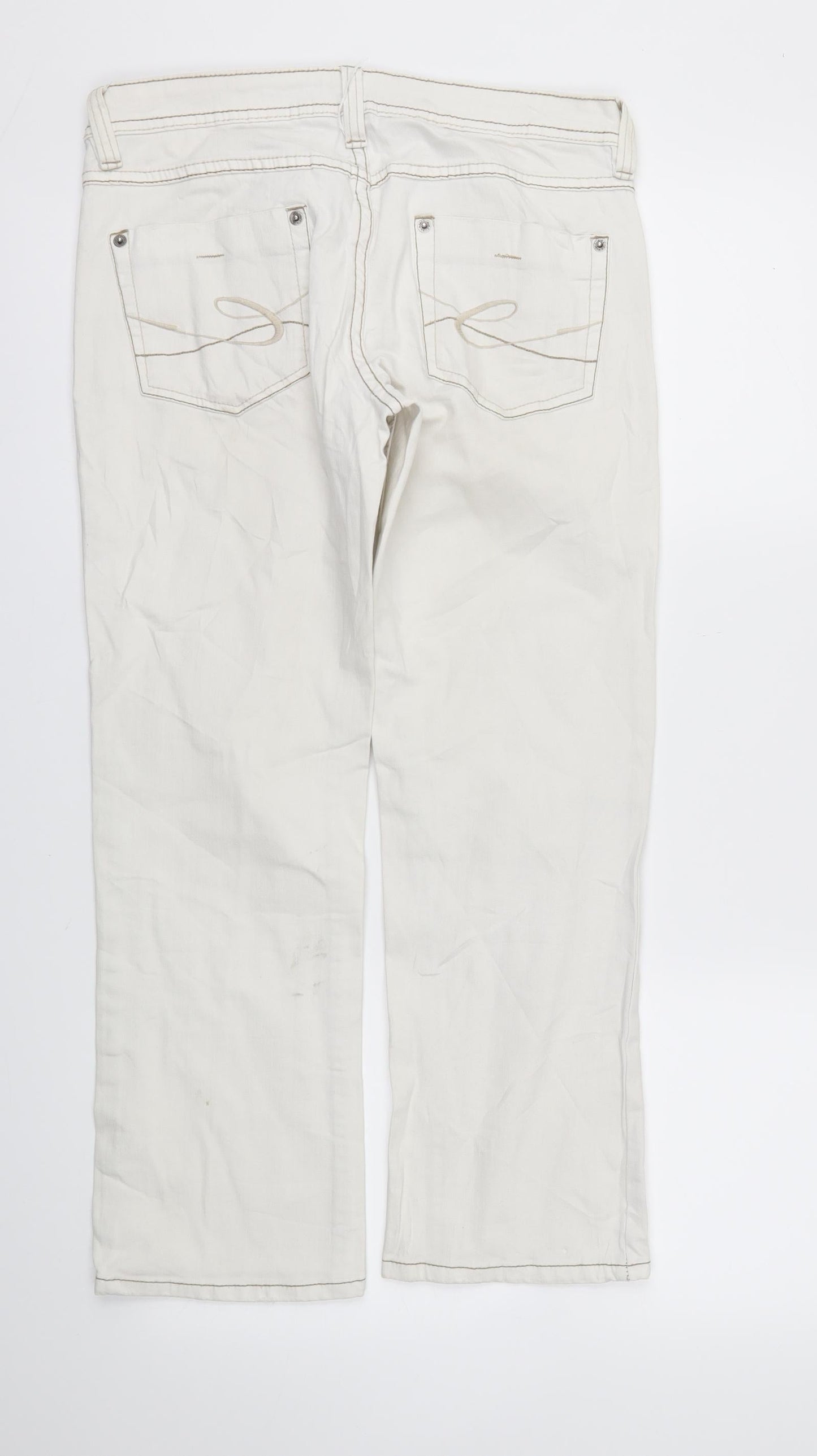 FIVE Womens Ivory   Skinny Jeans Size 10 L25 in