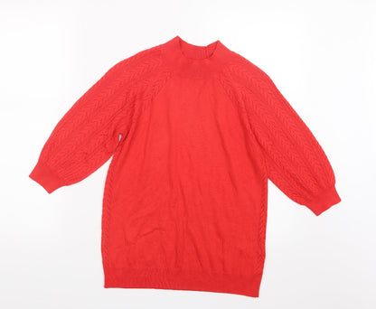 Preloved NEXT Womens Red  Knit Pullover Jumper Size 10 - Front