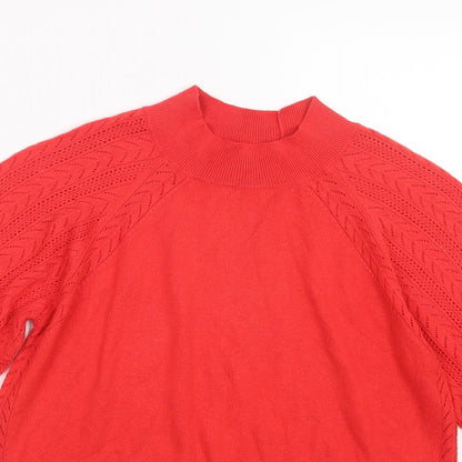 Preloved NEXT Womens Red  Knit Pullover Jumper Size 10 - Detail