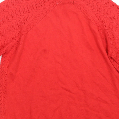 Preloved NEXT Womens Red  Knit Pullover Jumper Size 10 - Label