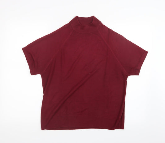 Marks and Spencer Womens Red  Knit Pullover Jumper Size 14
