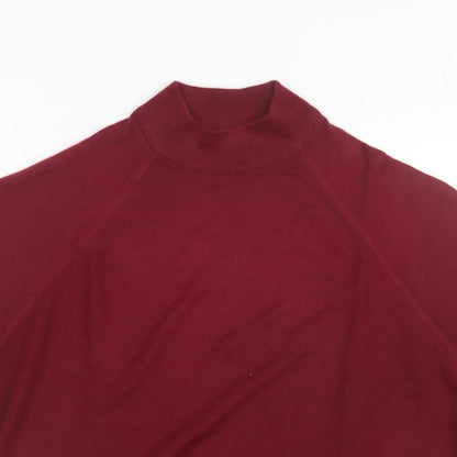 Preloved Marks and Spencer Womens Red  Knit Pullover Jumper Size 14 - Detail