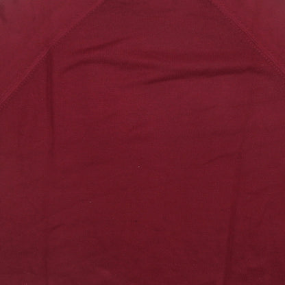 Preloved Marks and Spencer Womens Red  Knit Pullover Jumper Size 14 - Label