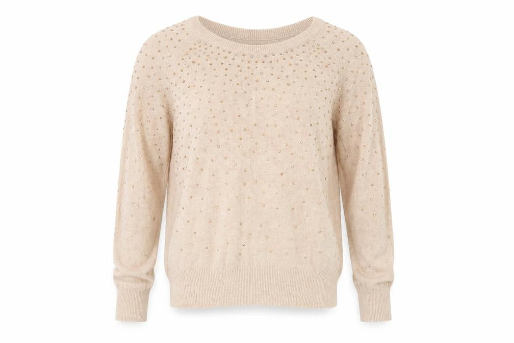 South Womens Beige  Knit Pullover Jumper Size 8