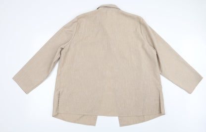 Daxon Womens Beige   Basic Button-Up Size 24