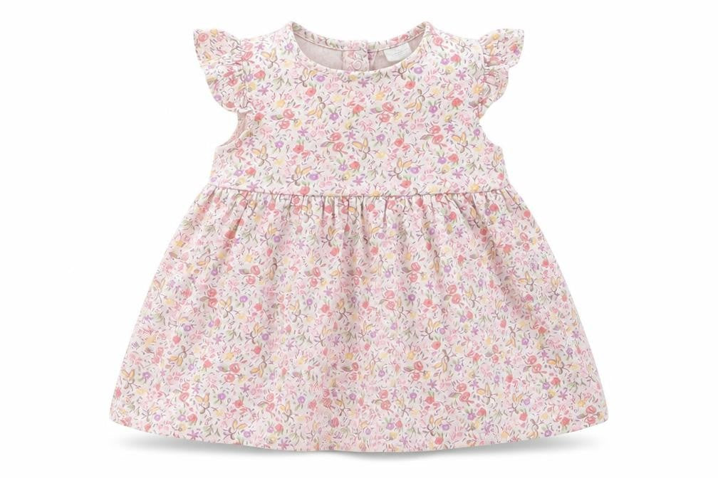 NEXT Girls Pink Floral  Skater Dress  Size 3-6 Months
