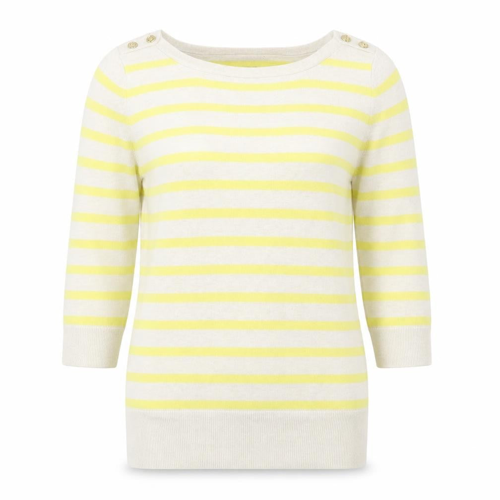 Gap Womens Yellow Striped  Pullover Jumper Size M