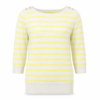 Gap Womens Yellow Striped  Pullover Jumper Size M