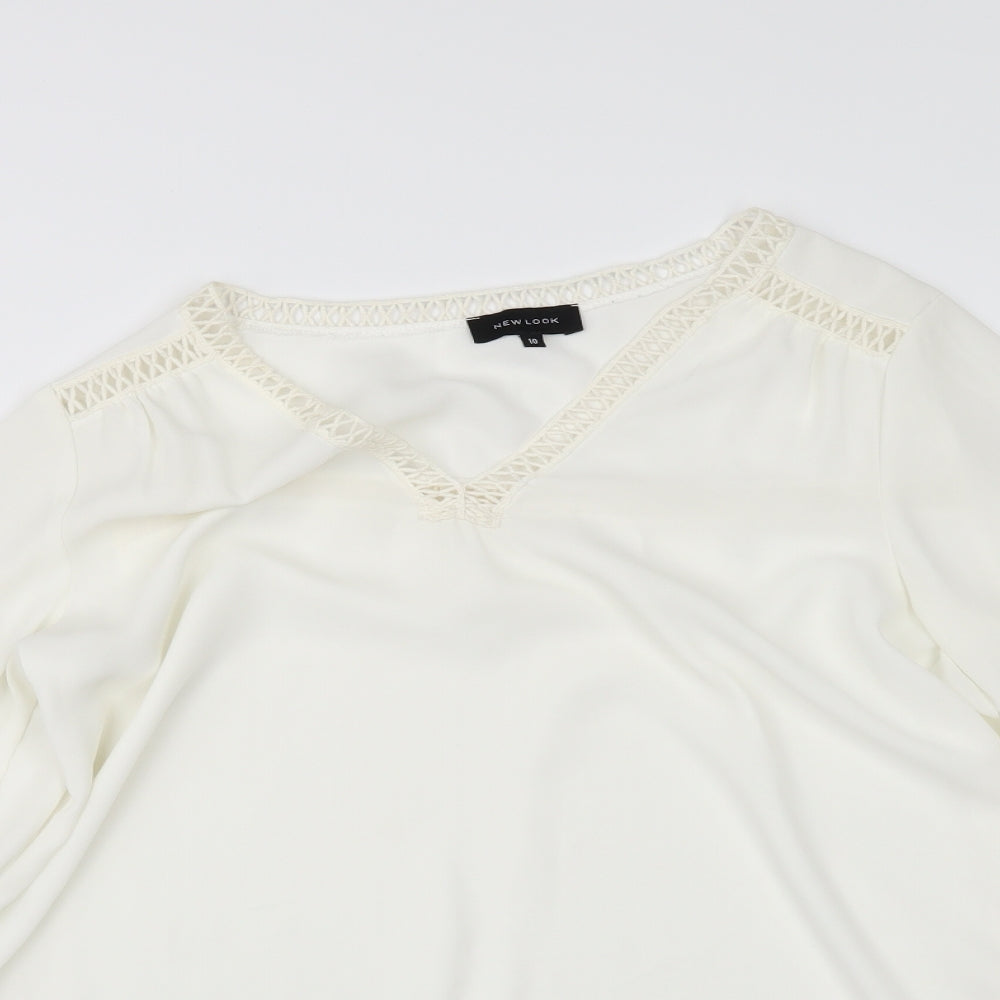 New Look Womens Ivory   Basic Blouse Size 10