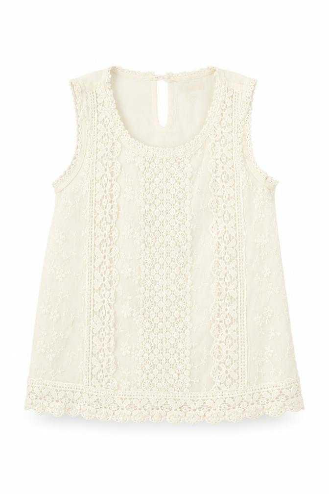 River Island Girls Ivory   Basic Blouse Size 9 Years