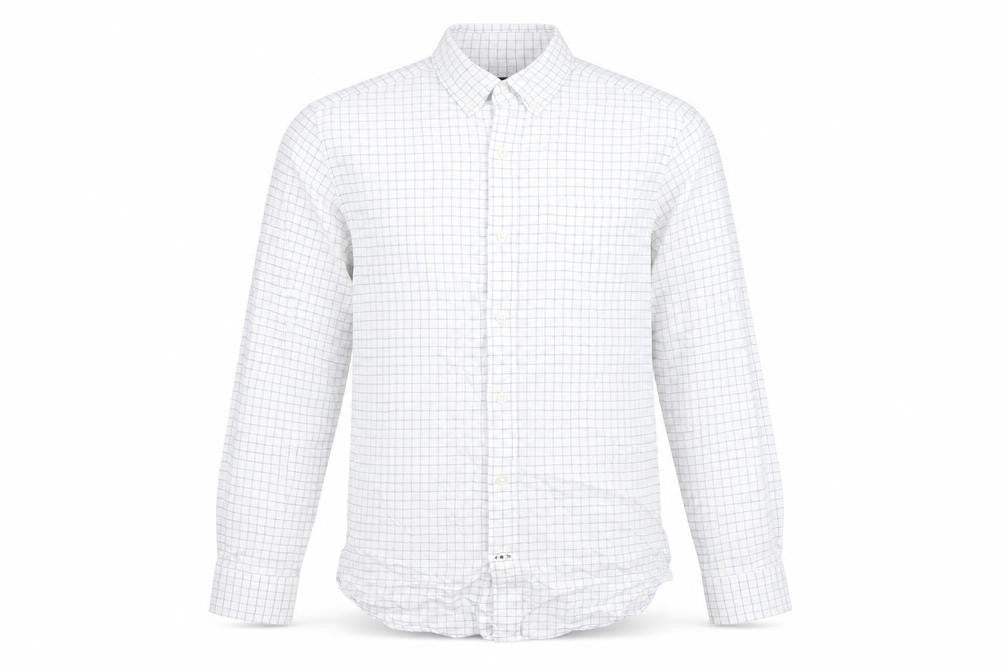 Gap Mens White Check   Button-Up Size M