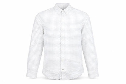 Gap Mens White Check   Button-Up Size M