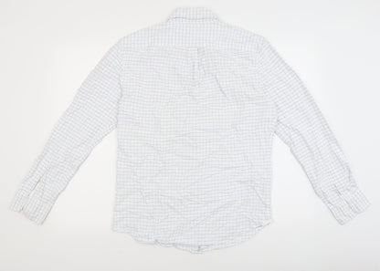 Gap Mens White Check   Button-Up Size M
