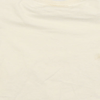 Zara Womens Ivory   Cropped T-Shirt Size 6