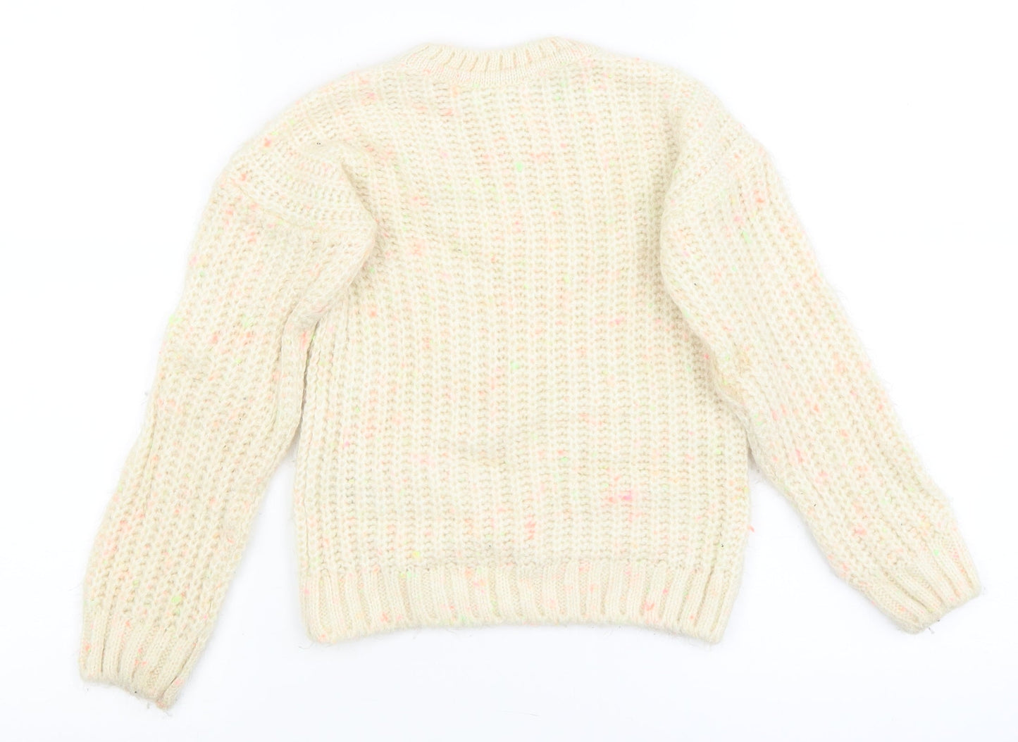 M&S Girls White   Pullover Jumper Size 6-7 Years