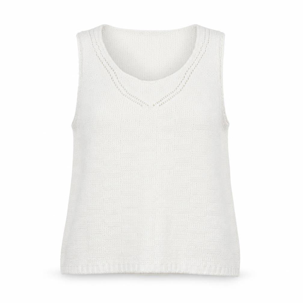 M&Co Womens White   Vest Jumper Size 14