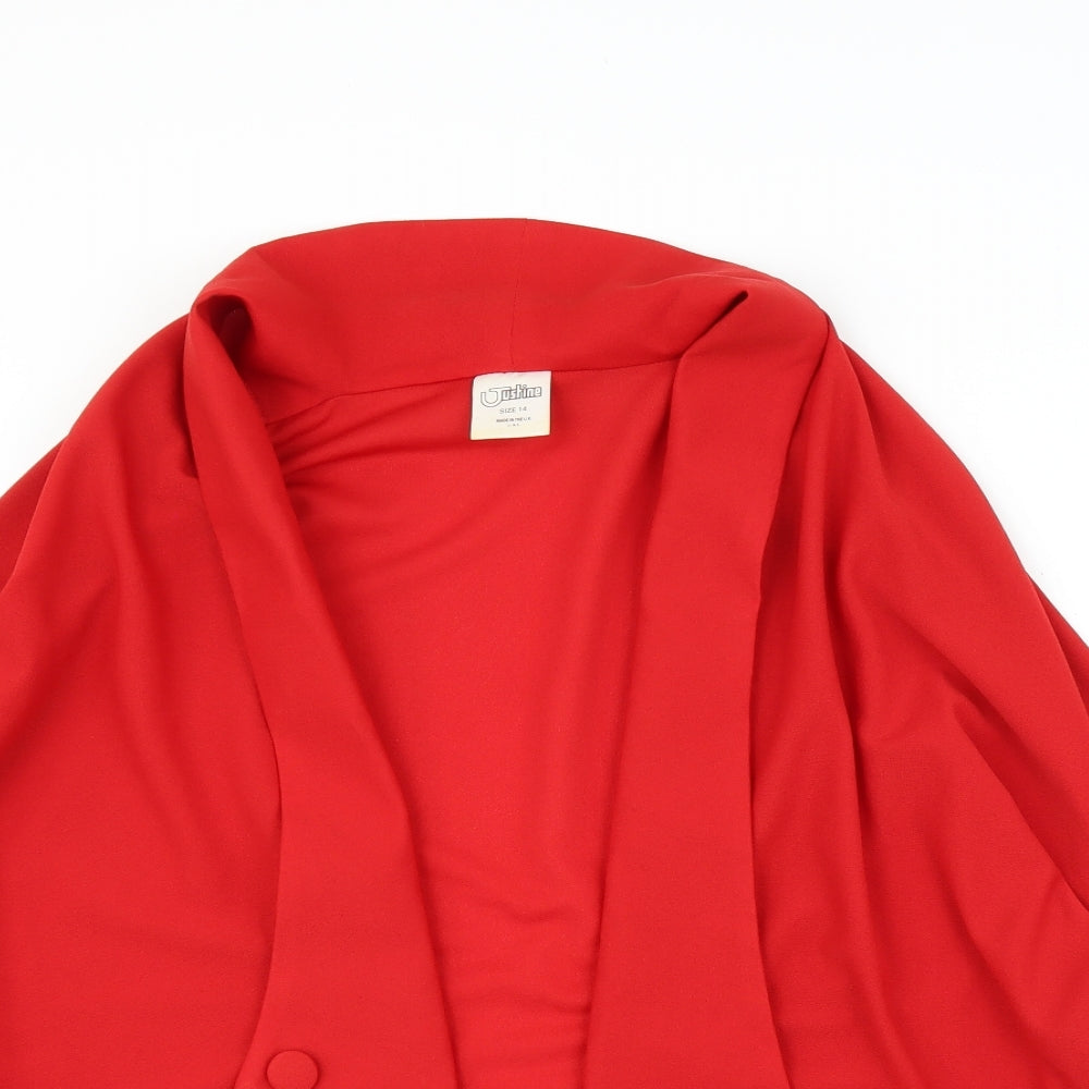 Justine Womens Red   Cardigan Jumper Size 14