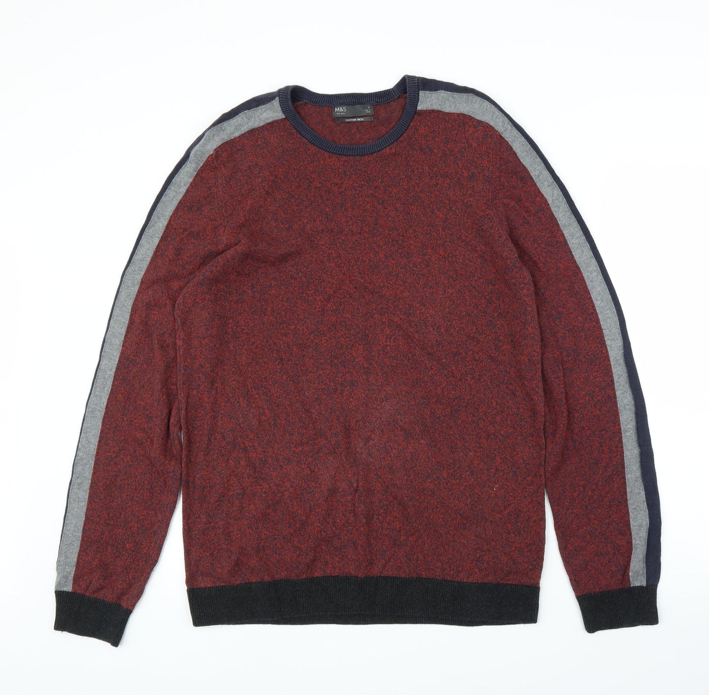 M&S Mens Purple   Pullover Jumper Size S