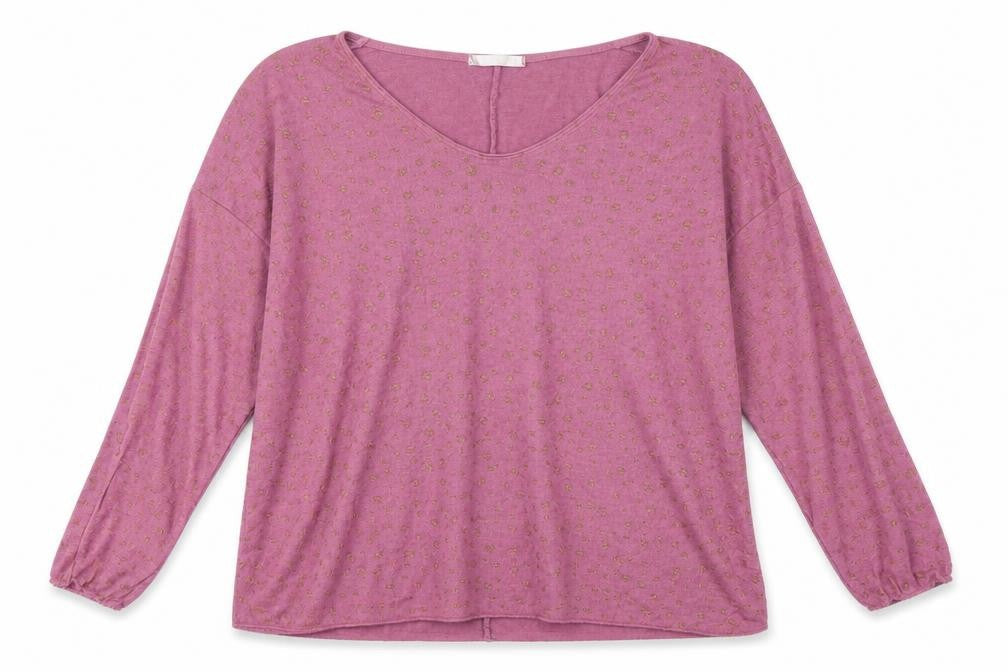 Preworn Womens Pink Animal Print  Basic Blouse Size L