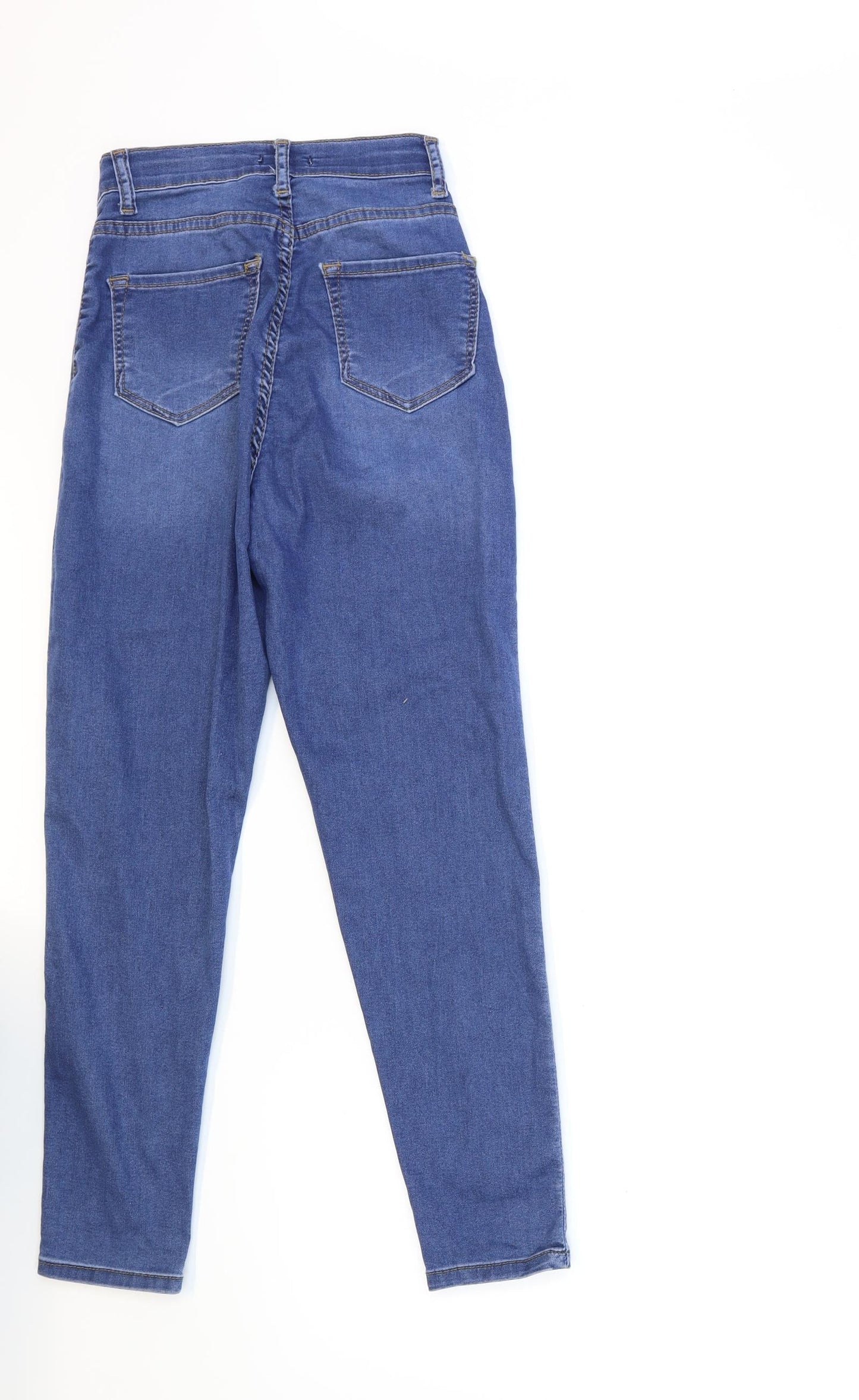 Boohoo Womens Blue  Denim Skinny Jeans Size 10 L25 in