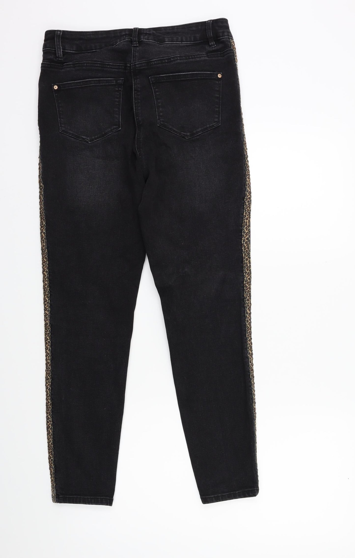 Papaya Womens Black  Denim Skinny Jeans Size 12 L26 in