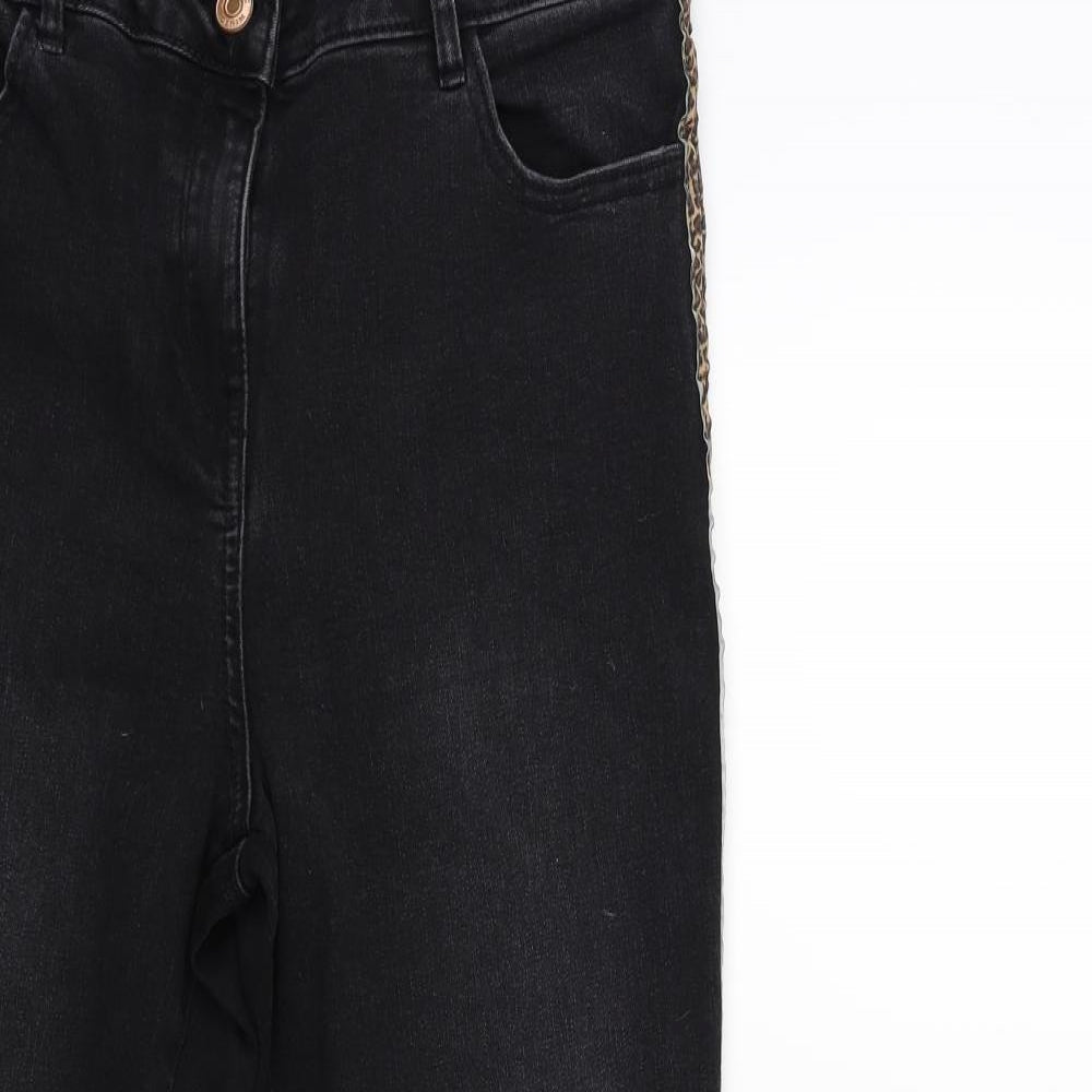 Papaya Womens Black  Denim Skinny Jeans Size 12 L26 in