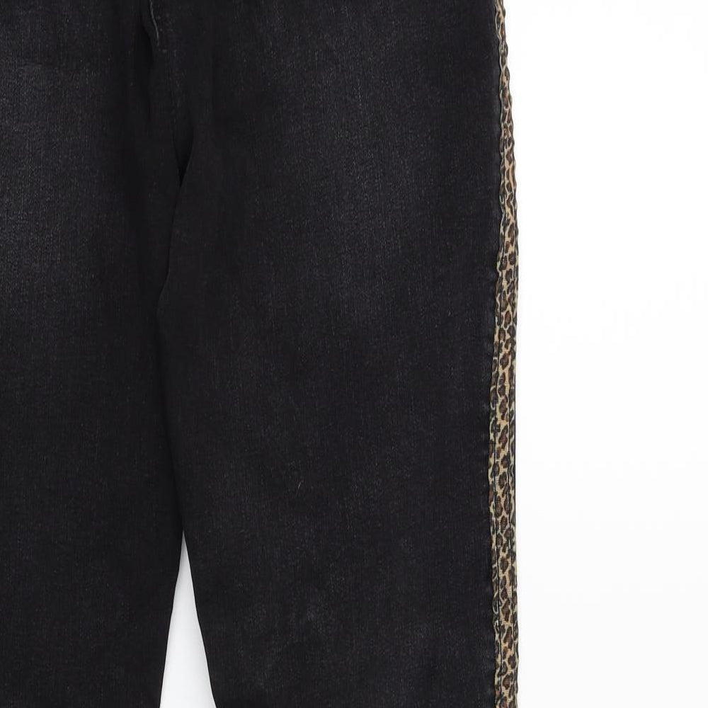 Papaya Womens Black  Denim Skinny Jeans Size 12 L26 in