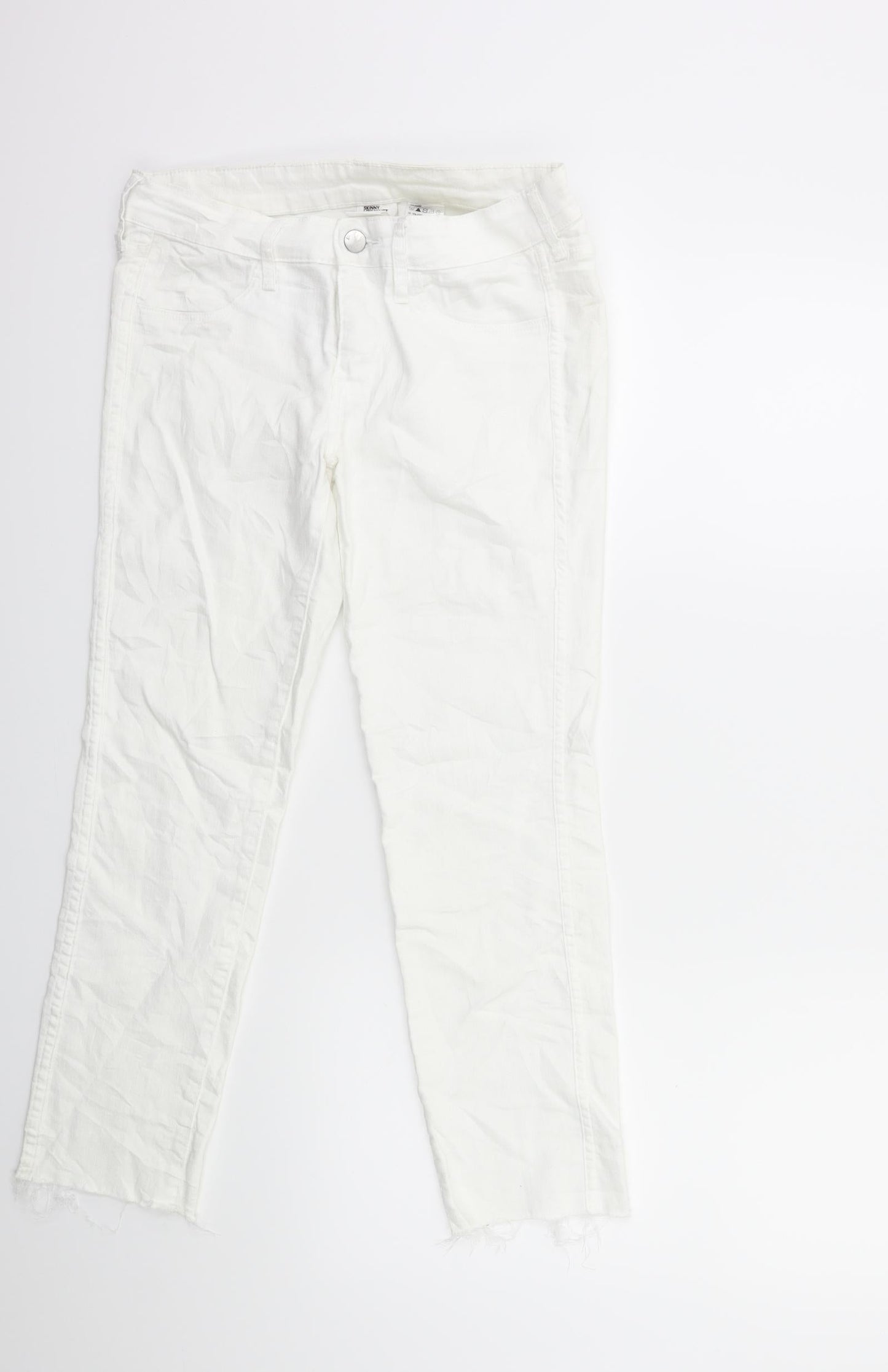H&M Womens White  Denim Cropped Jeans Size 29 in L25 in