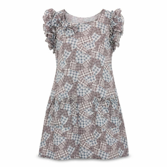 a star Womens Grey Check  Fit & Flare  Size M