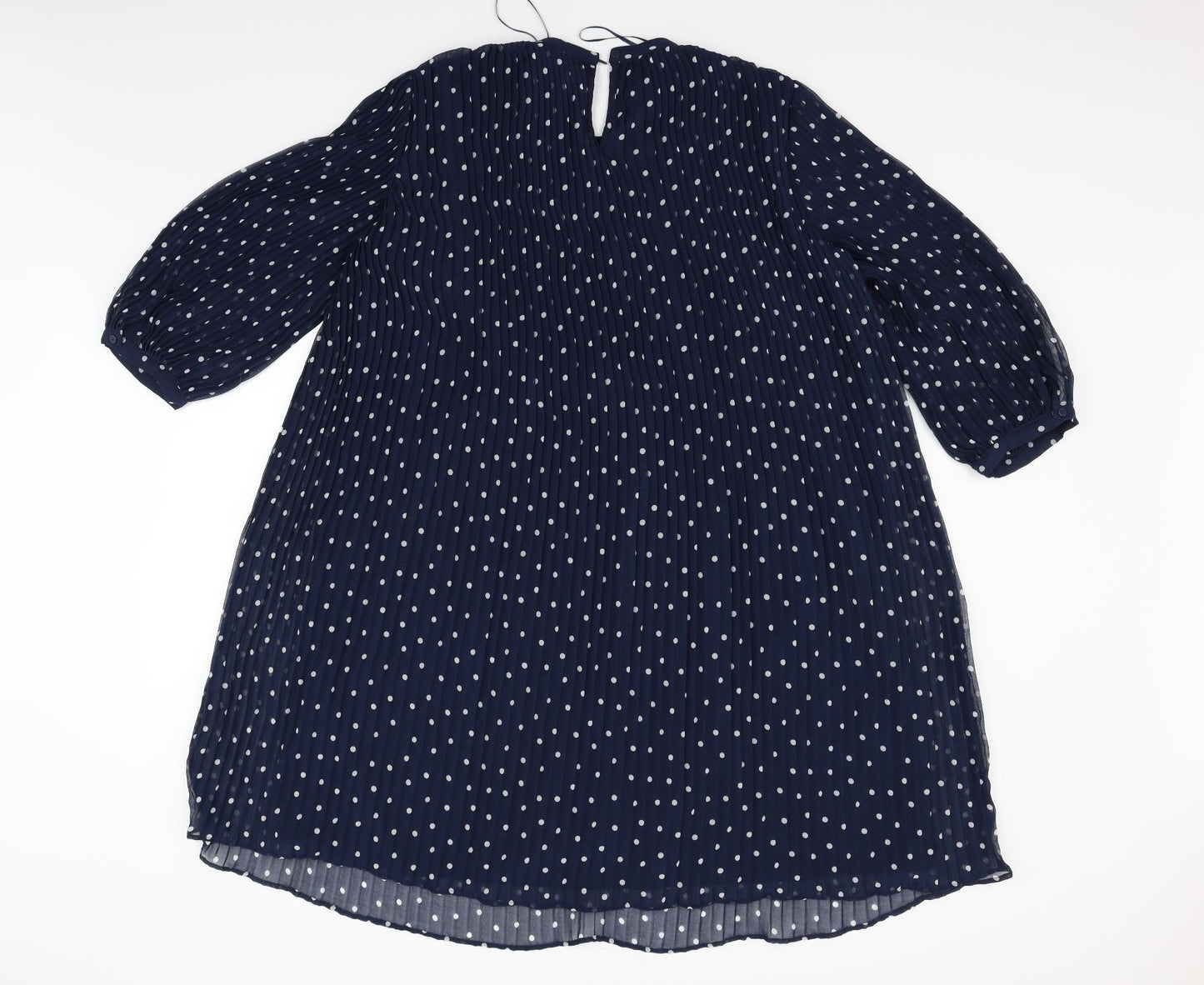 F&F Womens Blue Houndstooth  Fit & Flare  Size 14
