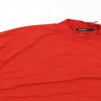Boohoo Womens Red   Pullover Jumper Size M