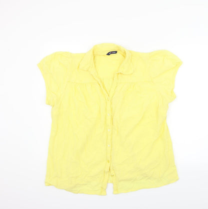 East Coast Womens Yellow   Basic Button-Up Size L