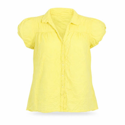 East Coast Womens Yellow   Basic Button-Up Size L