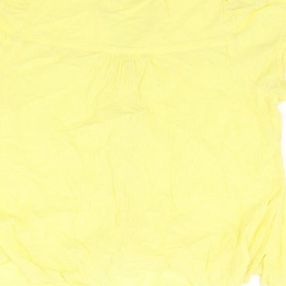East Coast Womens Yellow   Basic Button-Up Size L