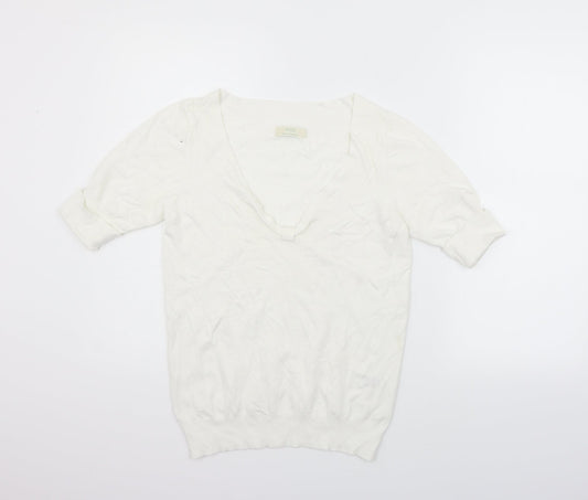 Marks and Spencer Womens White   Pullover Jumper Size 10