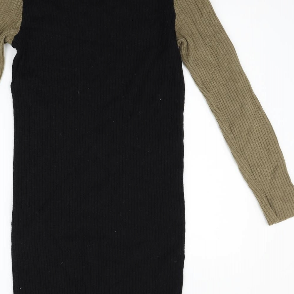Autograph Womens Black Houndstooth  Fit & Flare  Size 10